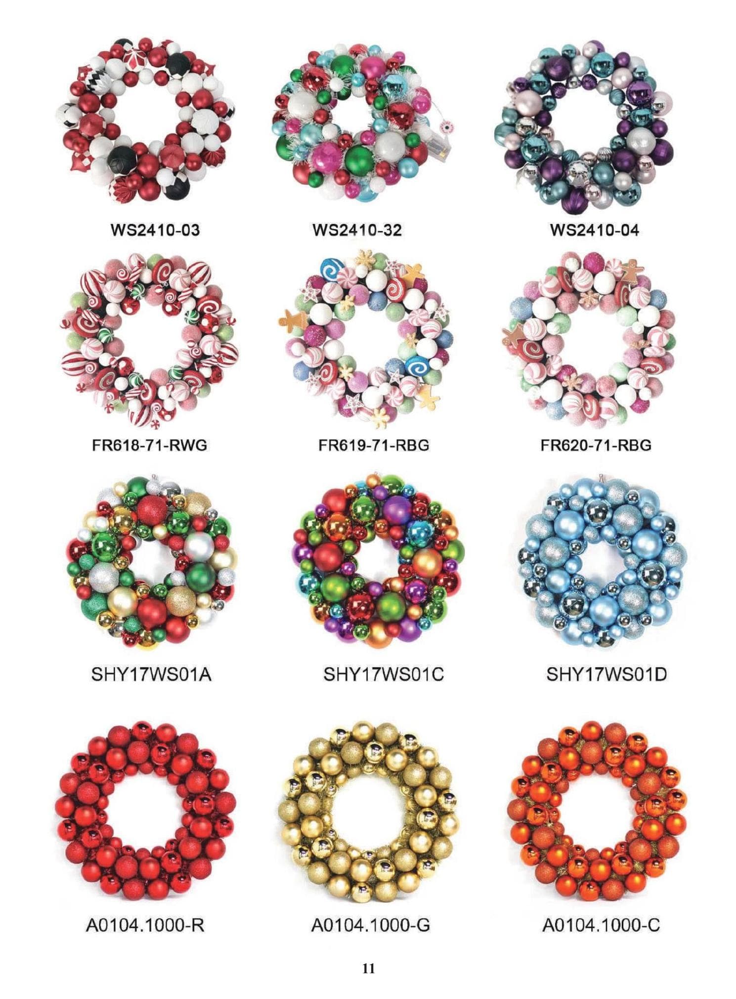 Christmas Ball Wreaths catalog collection
