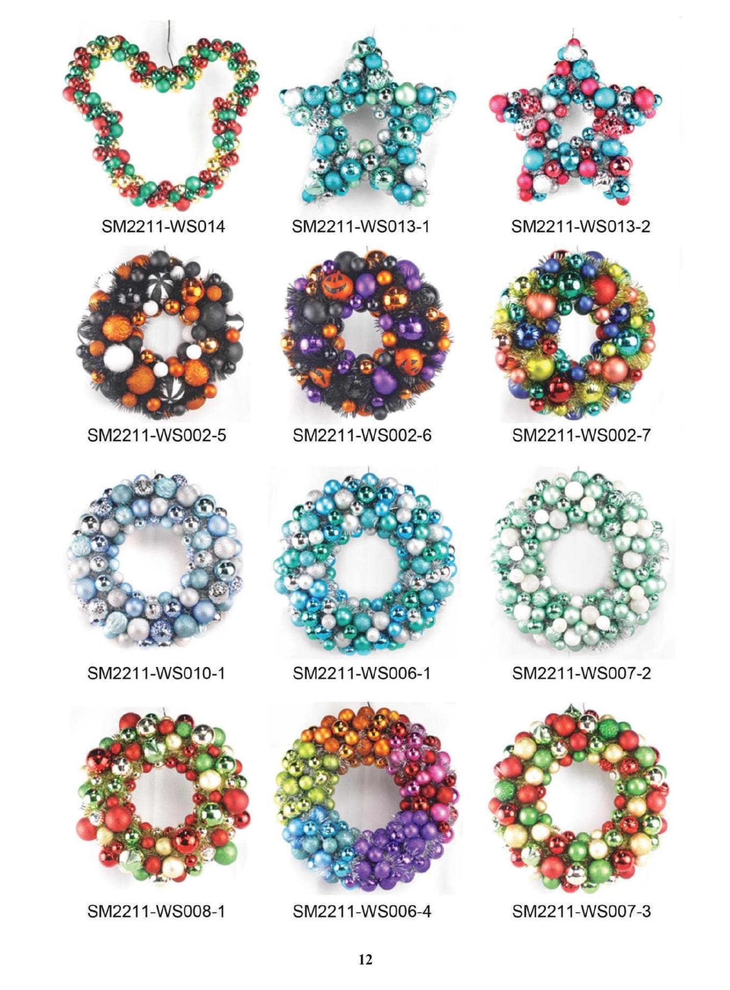 Christmas ball wreath collection